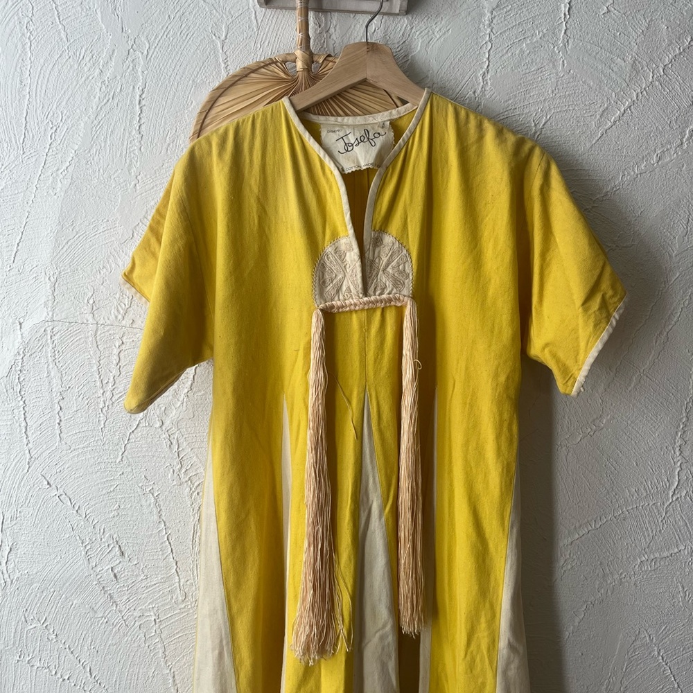 Vintage 60s/70s Yellow Josefa Kaftan